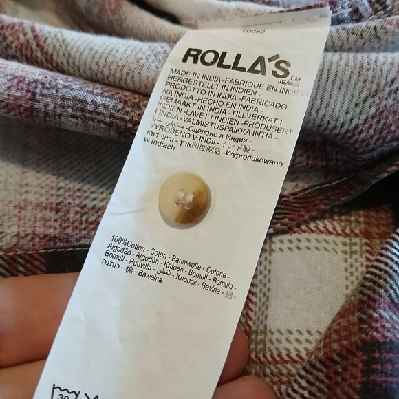 ROLLA'S - Checkered shirt - Sz M - Picture 7 of 7